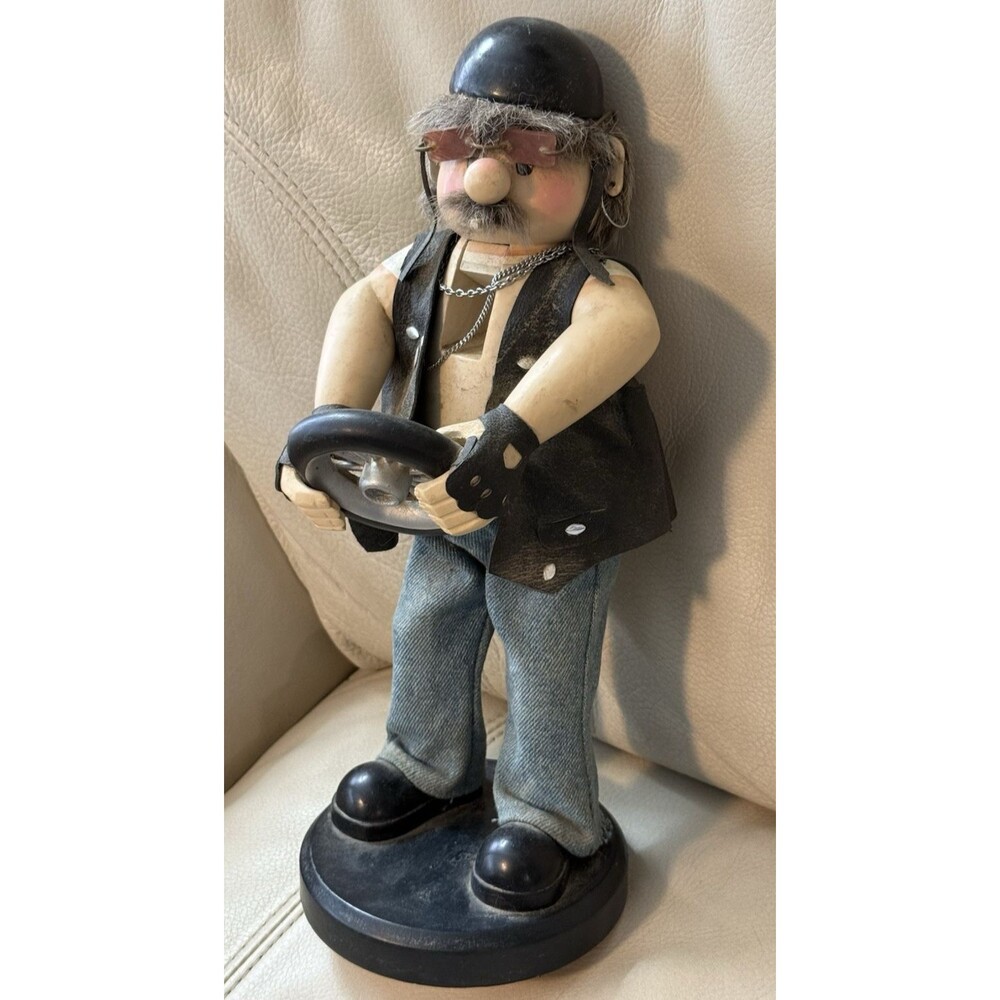 Vintage Zim's Heirloom Biker Nutcracker figurine 1999 Collectibles Rare